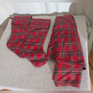 Ralph Lauren Red Plaid Holiday Stockings and Christmas Tree Skirt